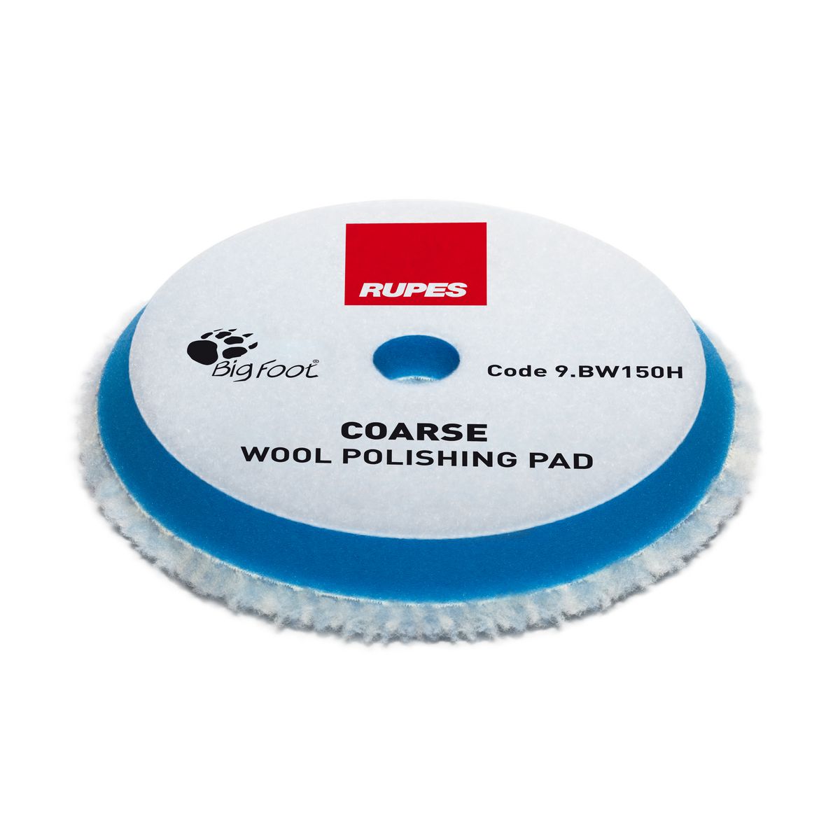 Rupes Wool Polishing Pad D-A Coarse Blue 130/145mm 1Pk 9.BW150H/1