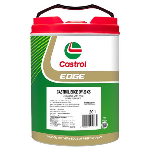 Castrol EDGE 0W-20 C5 Engine Oil 20L 3425218