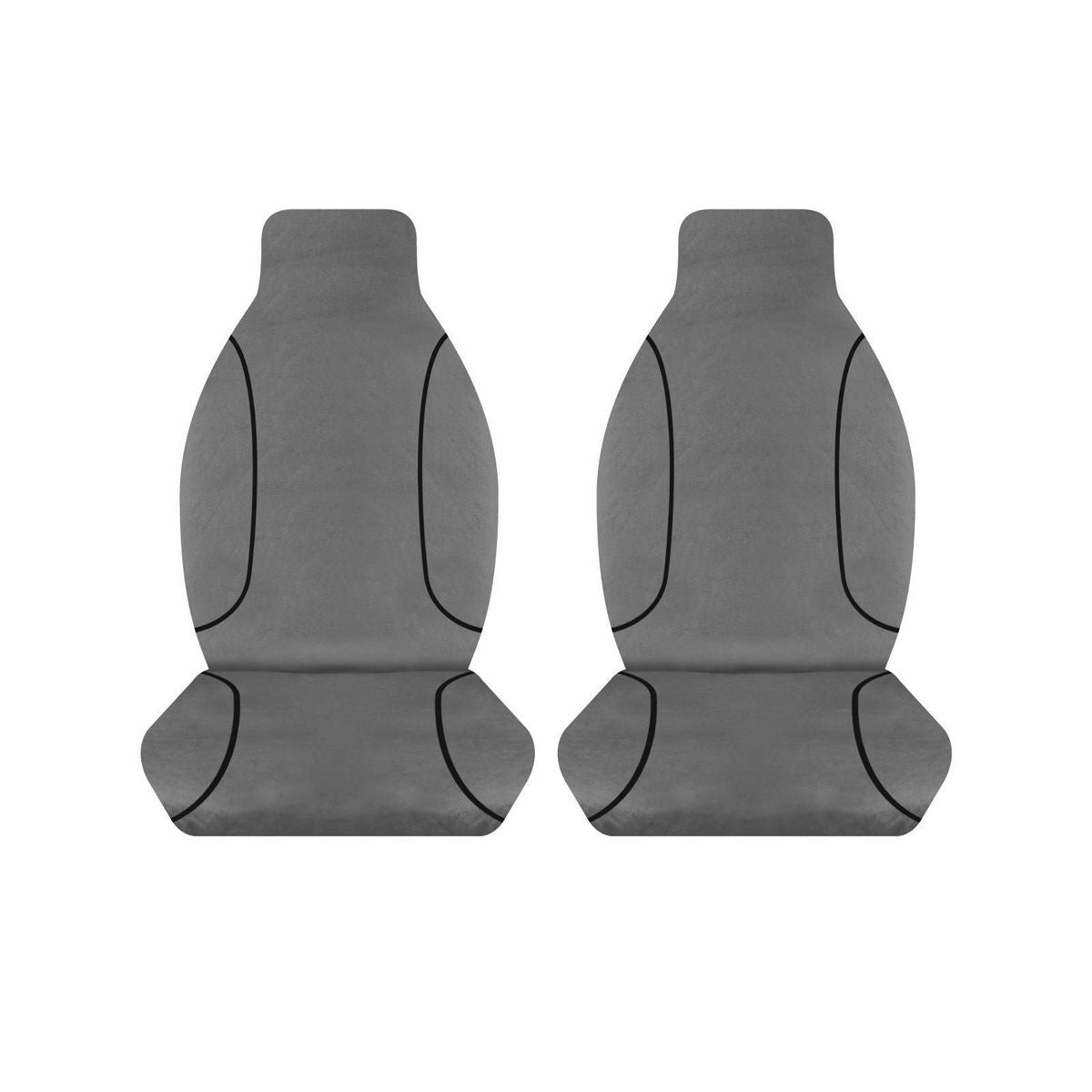 Sperling Tradies Canvas Front Grey Seat Covers Suits Hilux Single 2015-On RM1035TRG