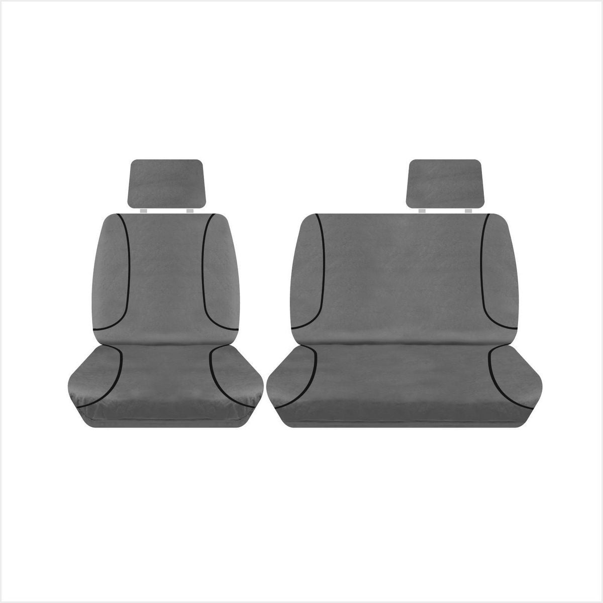 Sperling Tradies Canvas Front Grey Seat Covers Hilux 2005-2015 RM1026TRG