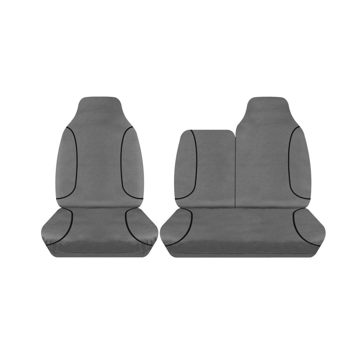 Sperling Tradies Canvas Front Grey Seat Covers Suits Hiace 2005-2014 RM1025TRG