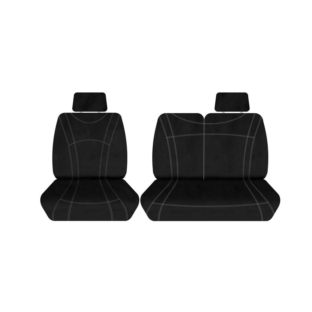 Sperling Getaway Neoprene Front Black - Silver Stitch Seat Covers Suits ILoad 2008-2012 RM1036G2B
