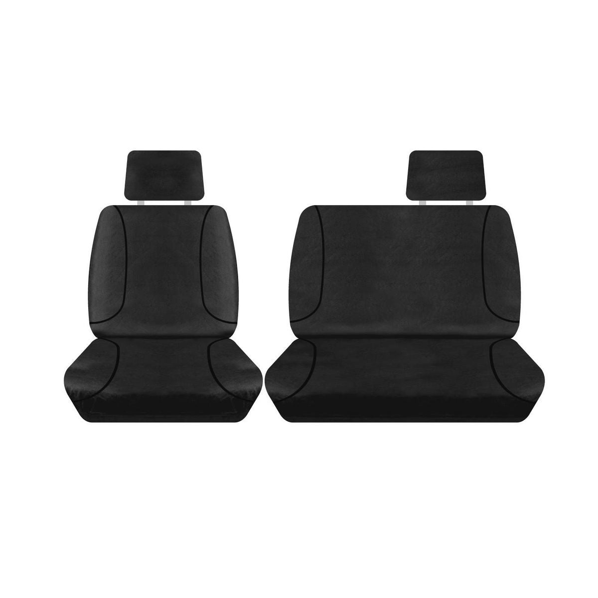 Sperling Tradies Canvas Front Black Seat Covers Suits Hilux 2005 - 2015 RM1026TRB