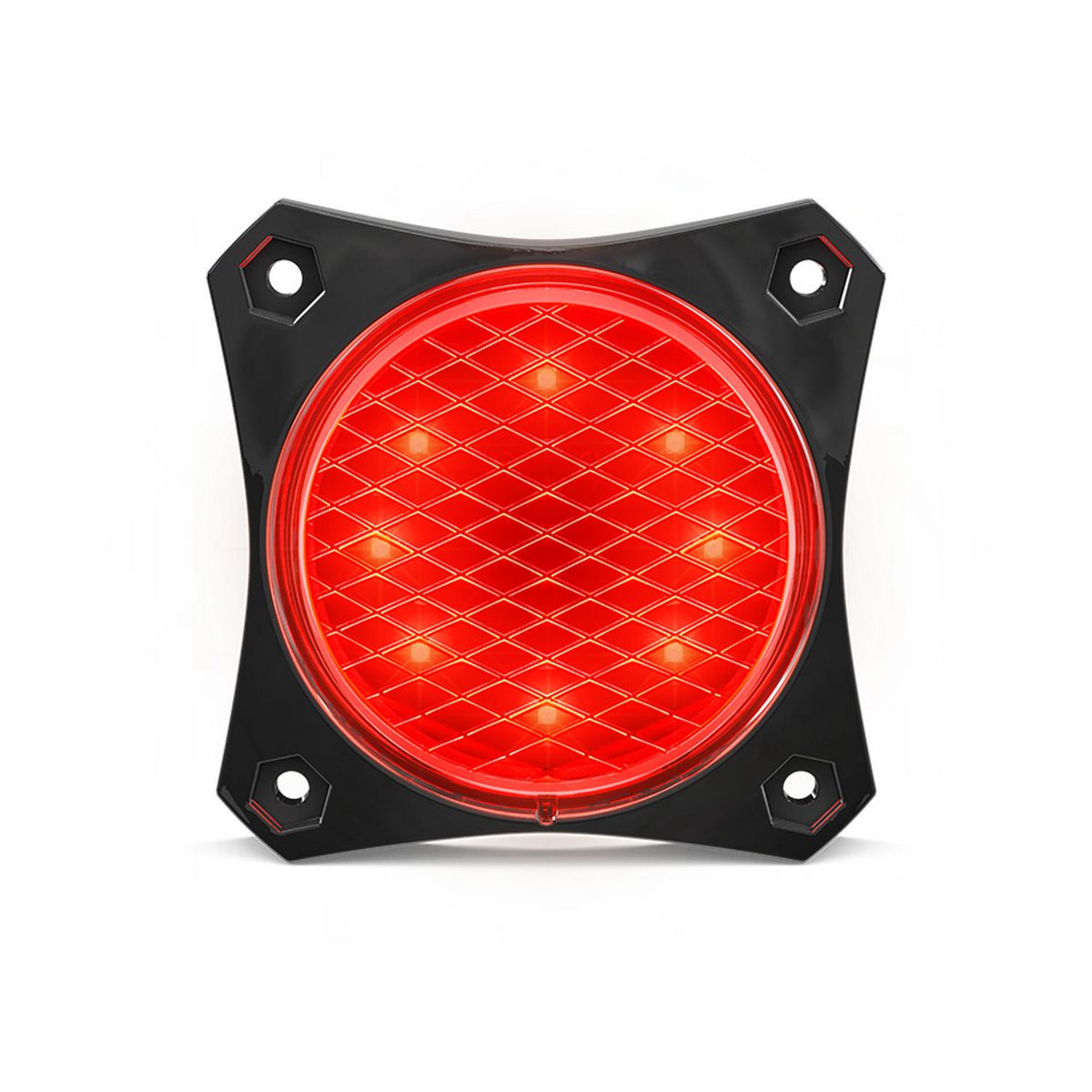 LED Autolamps 12/24V Stop/Tail Lamp With Coloured Lens, Black Mounting Housing, Twin Blister 88RM2