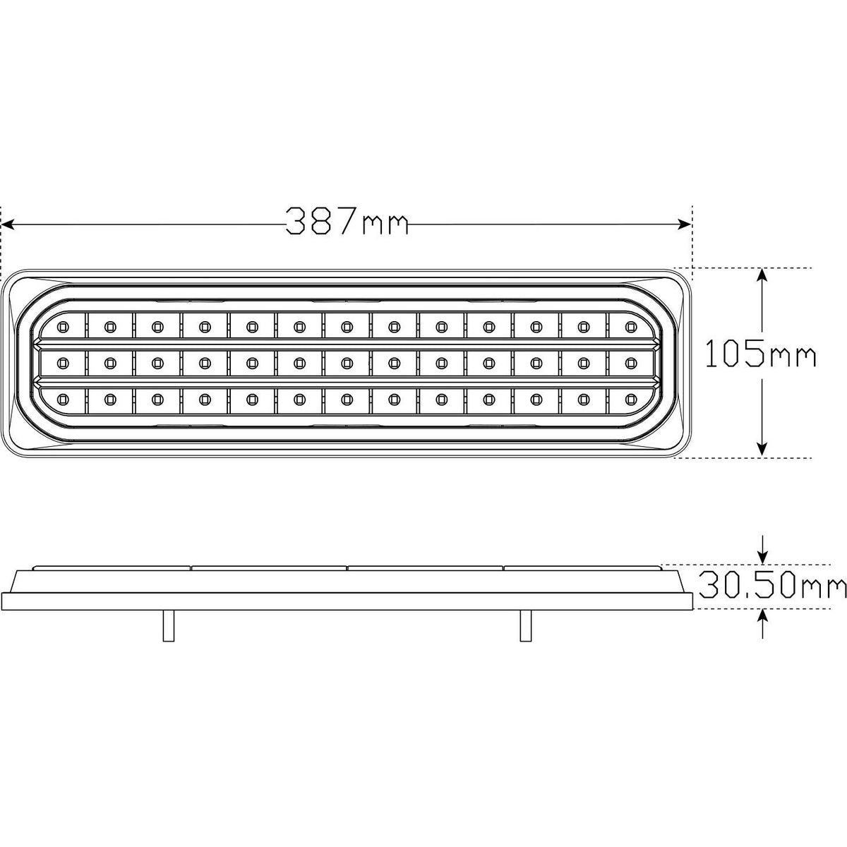 LED Autolamps Twin Blister Combination Lamps 3853ARWM-2