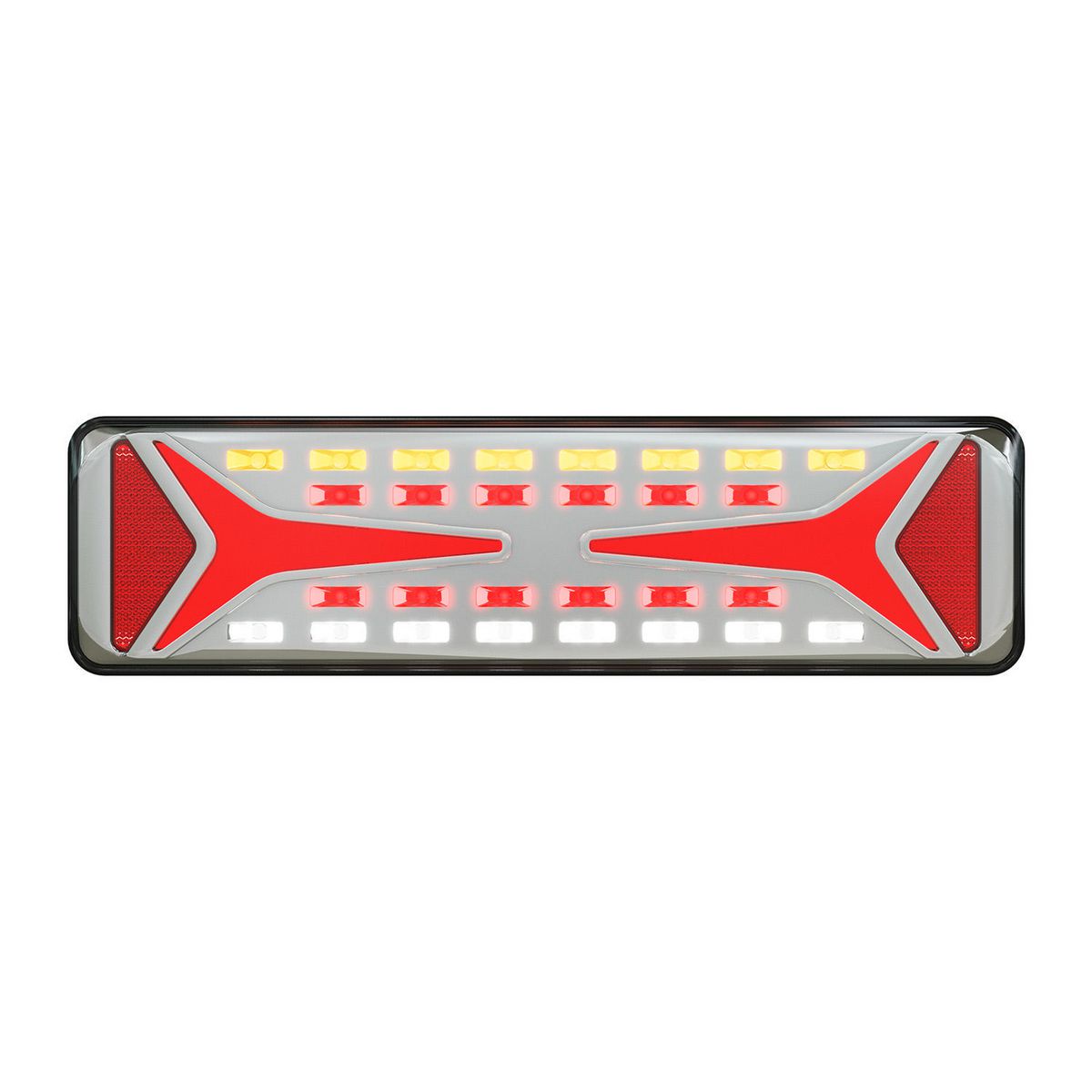 LED Autolamps RHS Stop/Tail/Indicator/Reverse With RHS Plug, Multivolt, 385 X 104 X X31Mm, Ece, Bulk 3857ARWMRCSB