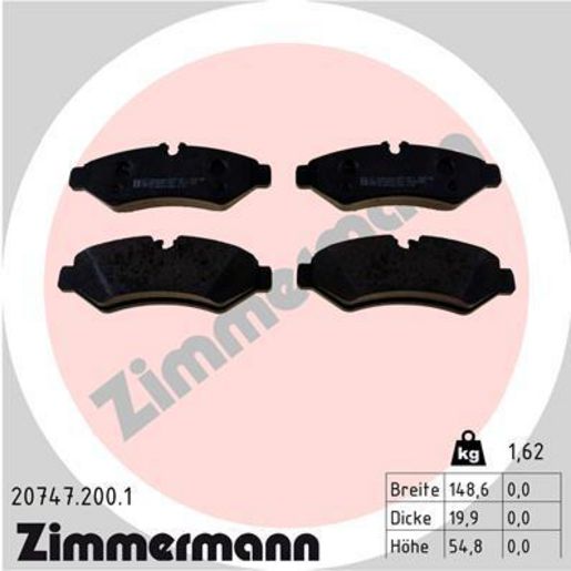 Zimmermann Brake Pad Rear Set 20747.200.1