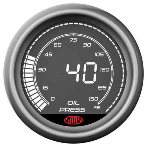 SAAS Oil Pressure Gauge 0-150PSI 52mm - Digital Series SG41230