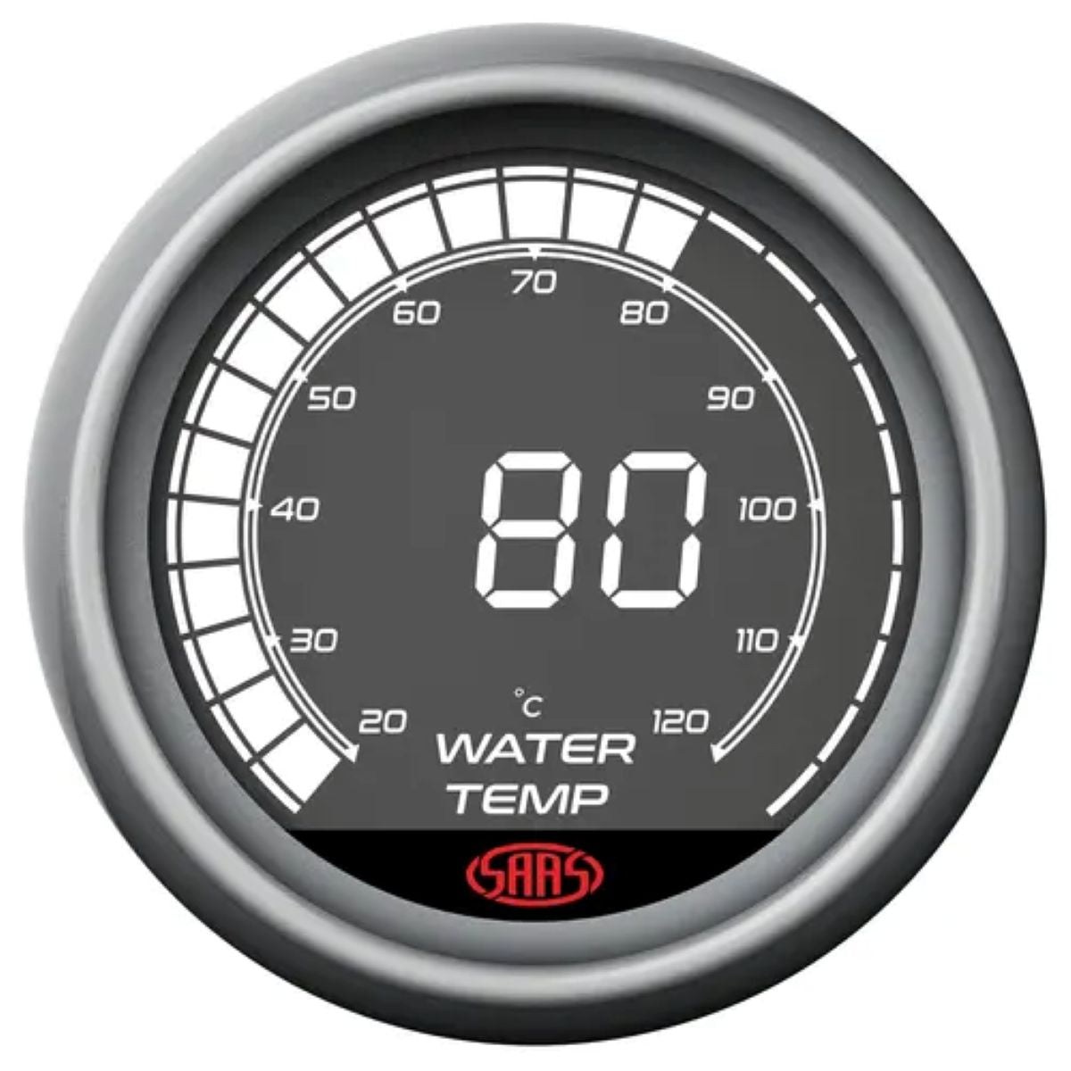 SAAS Water Temperature Gauge 20-120 52mm - Digital Series SG41220