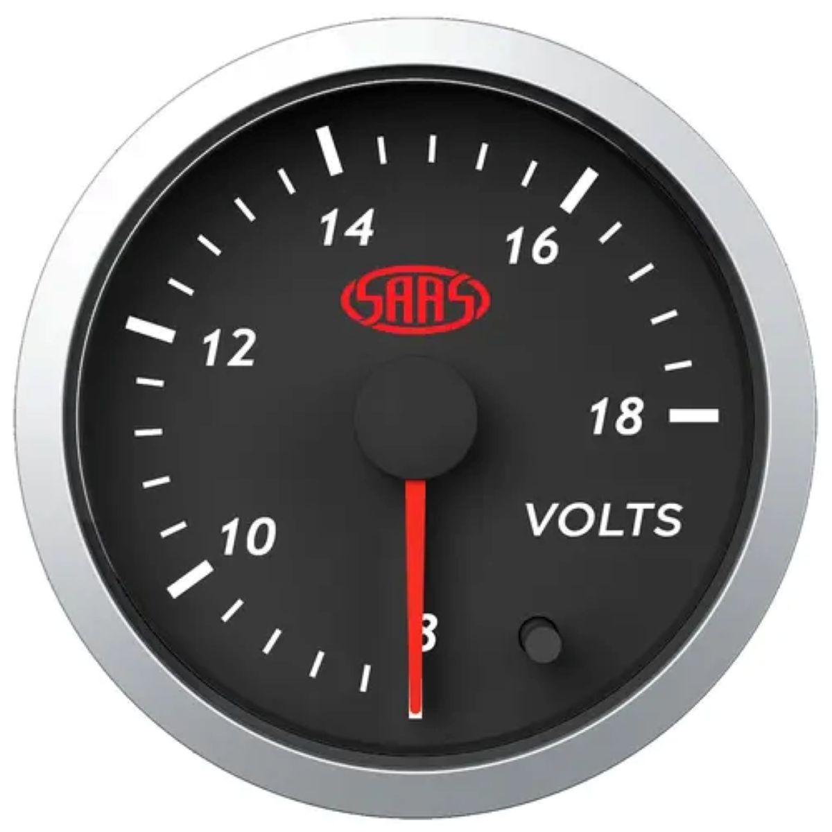 SAAS Street Series 2-1/16" Voltmeter Gauge 8-18 Volts Black SG21250