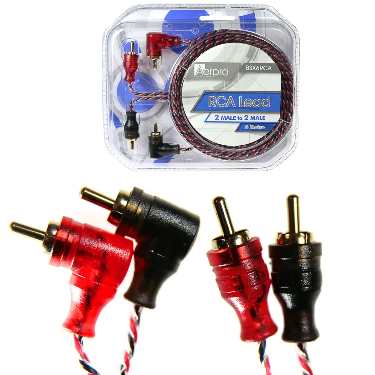 Aerpro Bassix 6.0M Rca Lead BSX6RCA