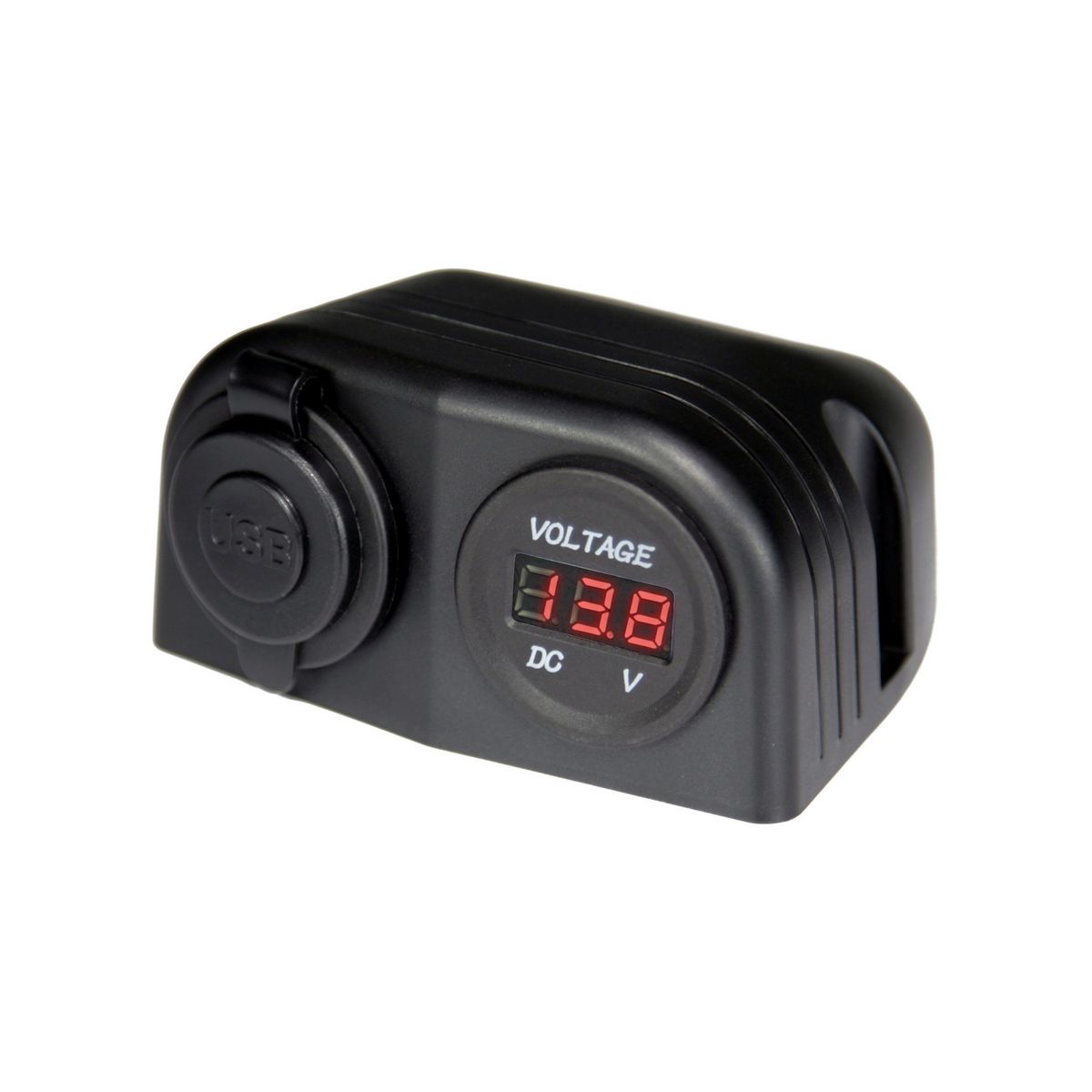 Aerpro Dual DC USB Car Charger & DC Voltmeter Housing Mount APDCH68