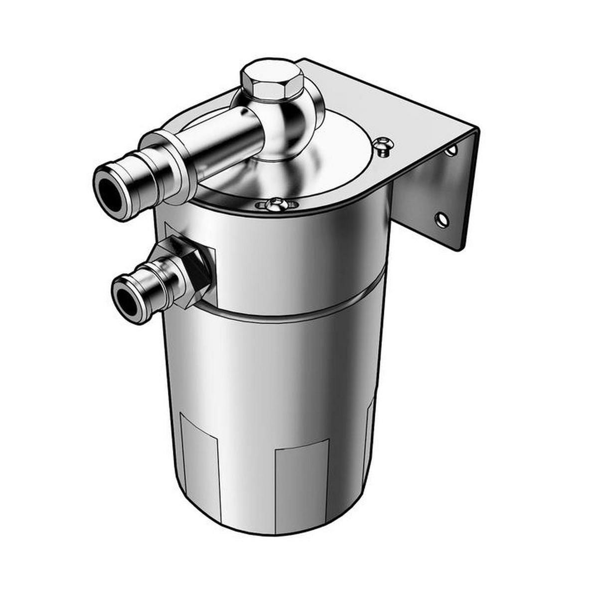 SAAS Oil Catch Can 4x4 Baffled Billet (Polished) 500mL ST1015