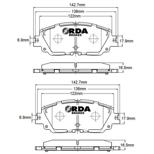 RDA GP Max Brake Pads RDB2464
