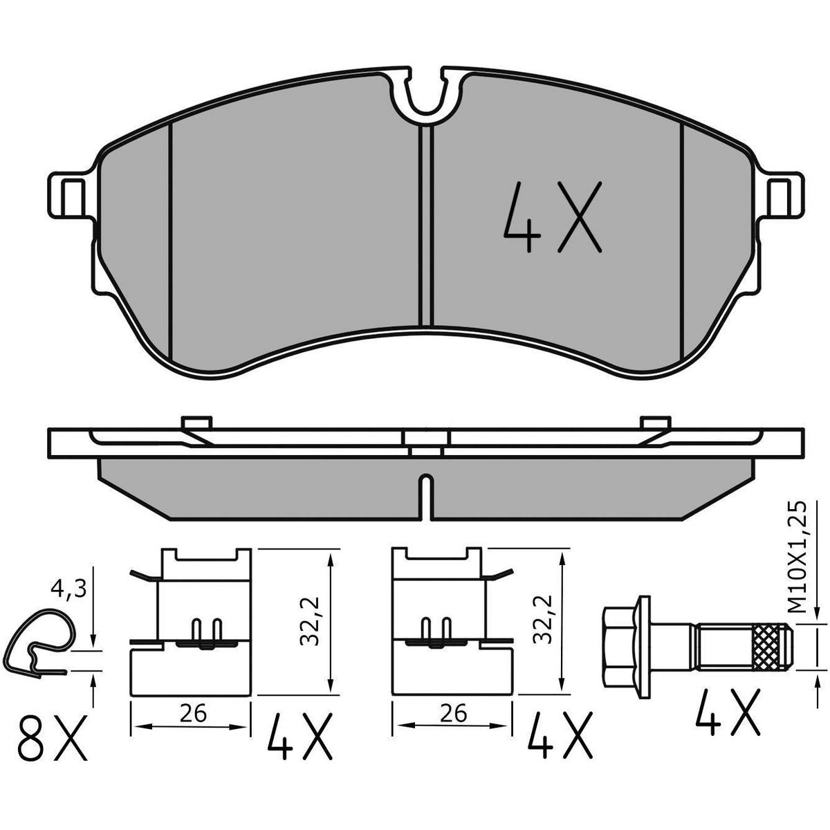 MEYLE Brake Pad 025 221 4721/PD