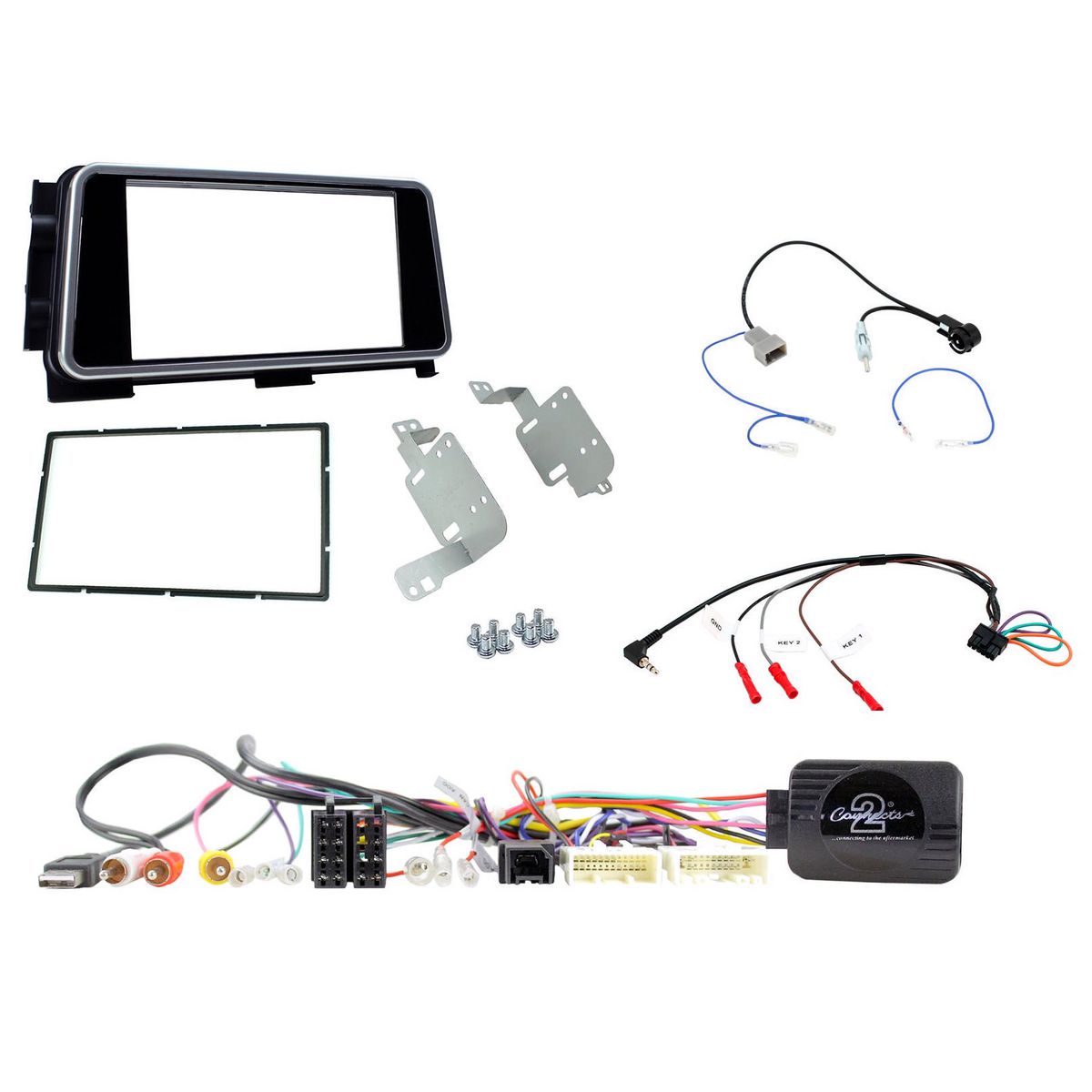 Aerpro Double Din Install Kit To Suit Nissan Micra (Gloss Black) FP8495K