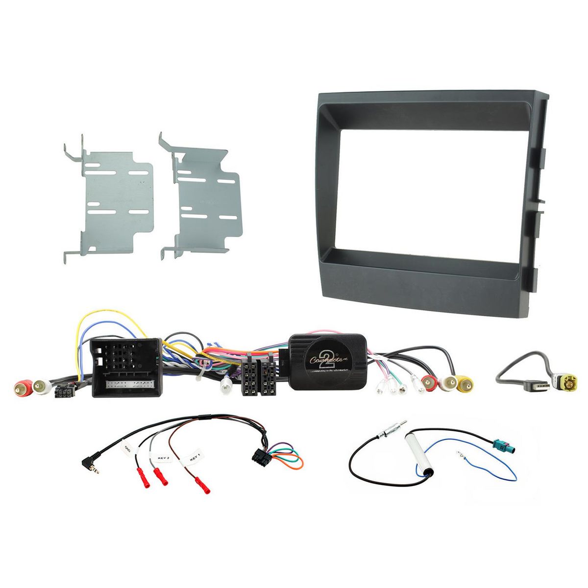 Aerpro Double Din Install Kit To Suit Porsche Panamera  Non Amplified (Black) FP8504K