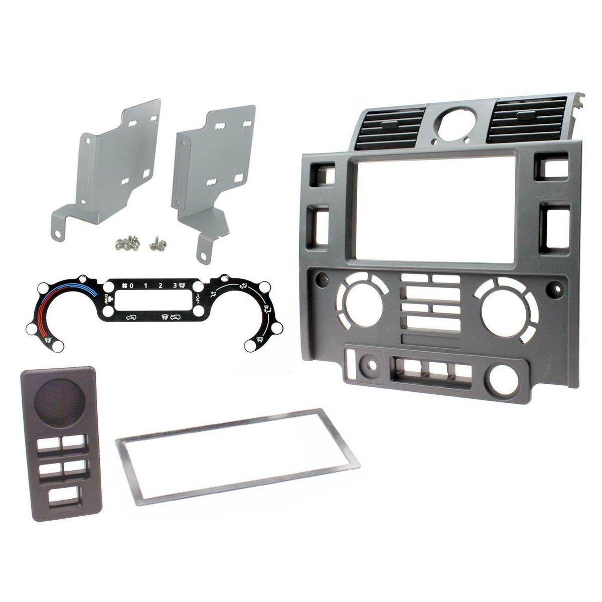 Aerpro Double Din Facia Suits Landrover Defender Matte Black 2007-2015 FP8468