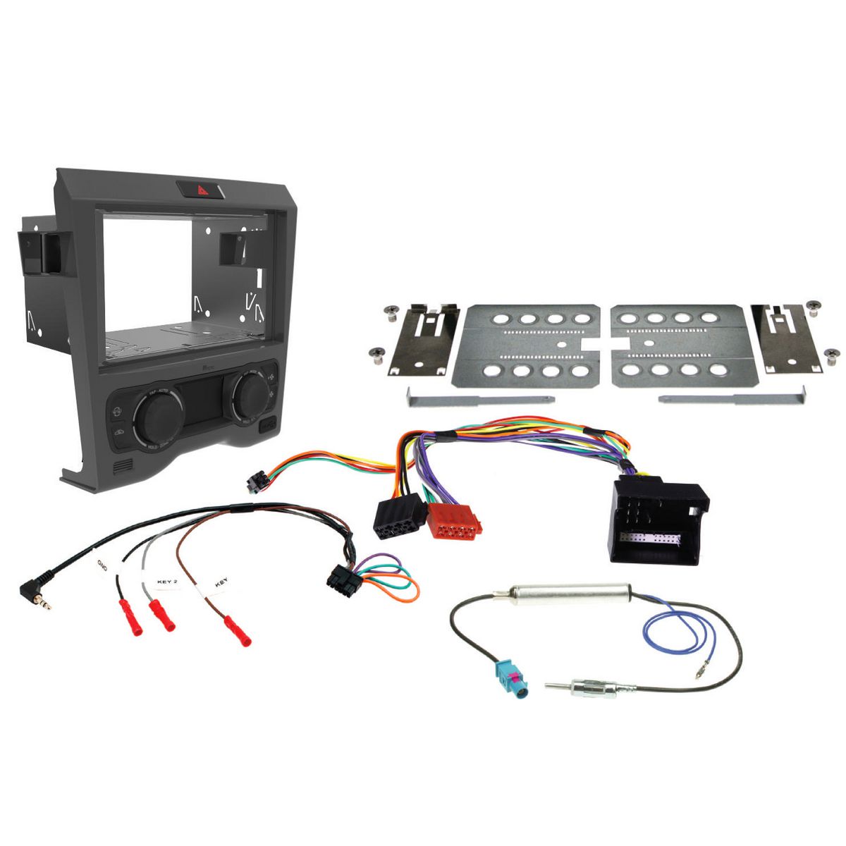 Aerpro Double Din Install Kit To Suit Holden Commodore Ve Series 1 Dual Zone Climate Control (Gunmetal Grey) FP9450GK