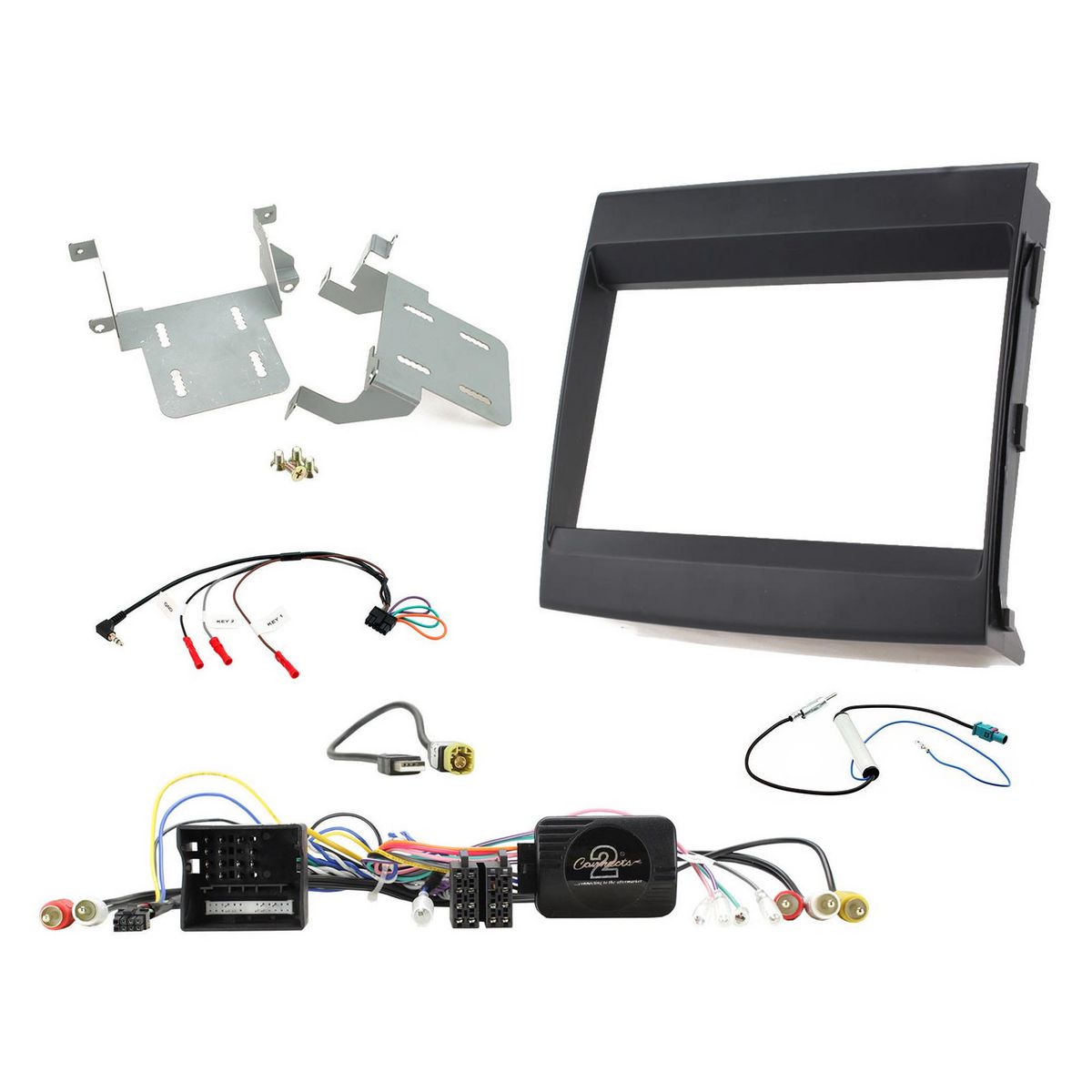 Aerpro Double Din Install Kit To Suit Porsche Cayenne  Non Amplified (Matte Black) FP8508K