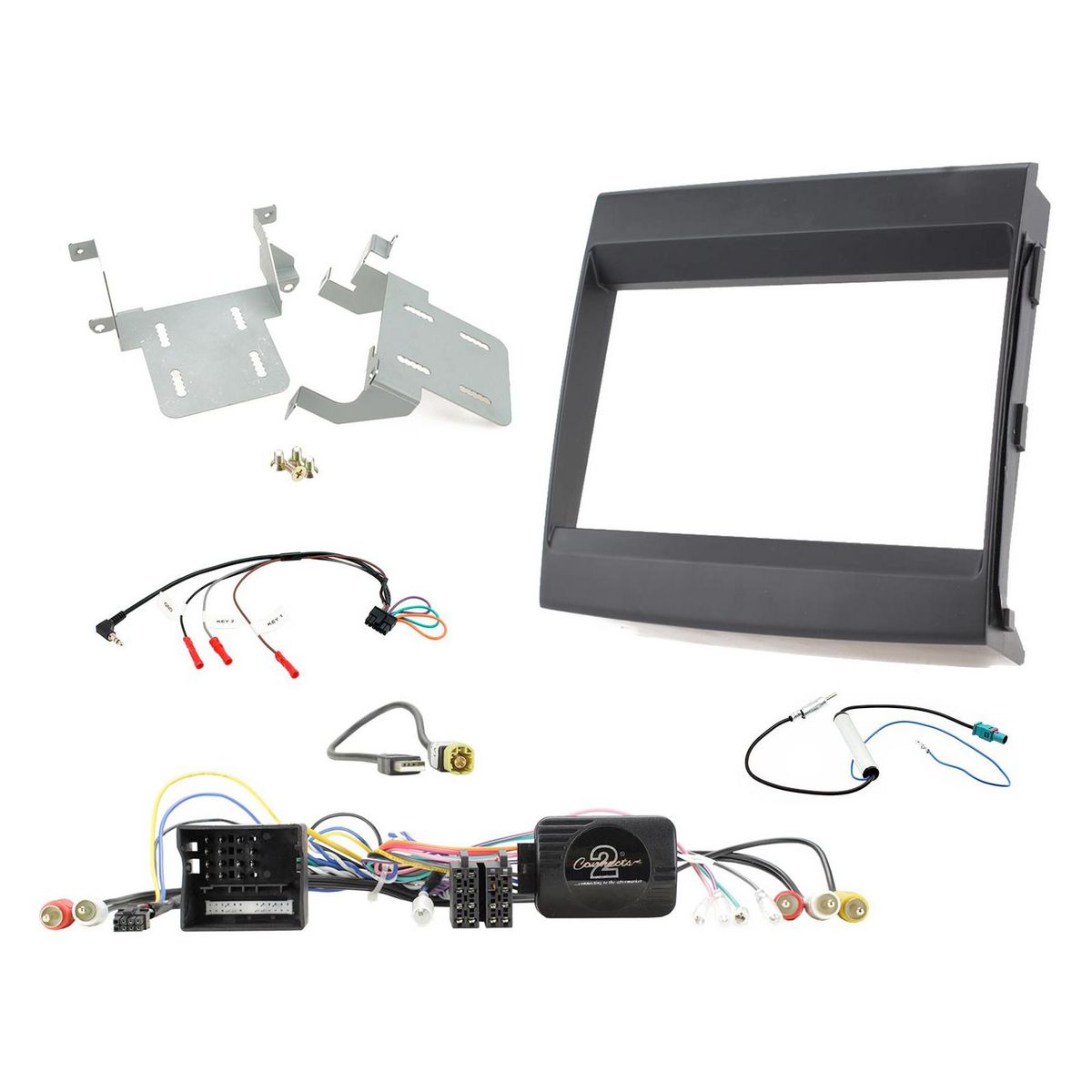 Aerpro Double Din Install Kit To Suit Porsche Cayenne  Non Amplified (Matte Black) FP8508K