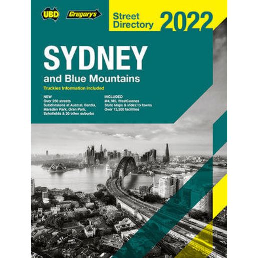UBD Sydney And Blue Mountains Street Directory 2022 58th Edition 9780730000000
