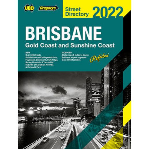UBD Brisbane Street Directory 2022 66th Edition 9780731932740