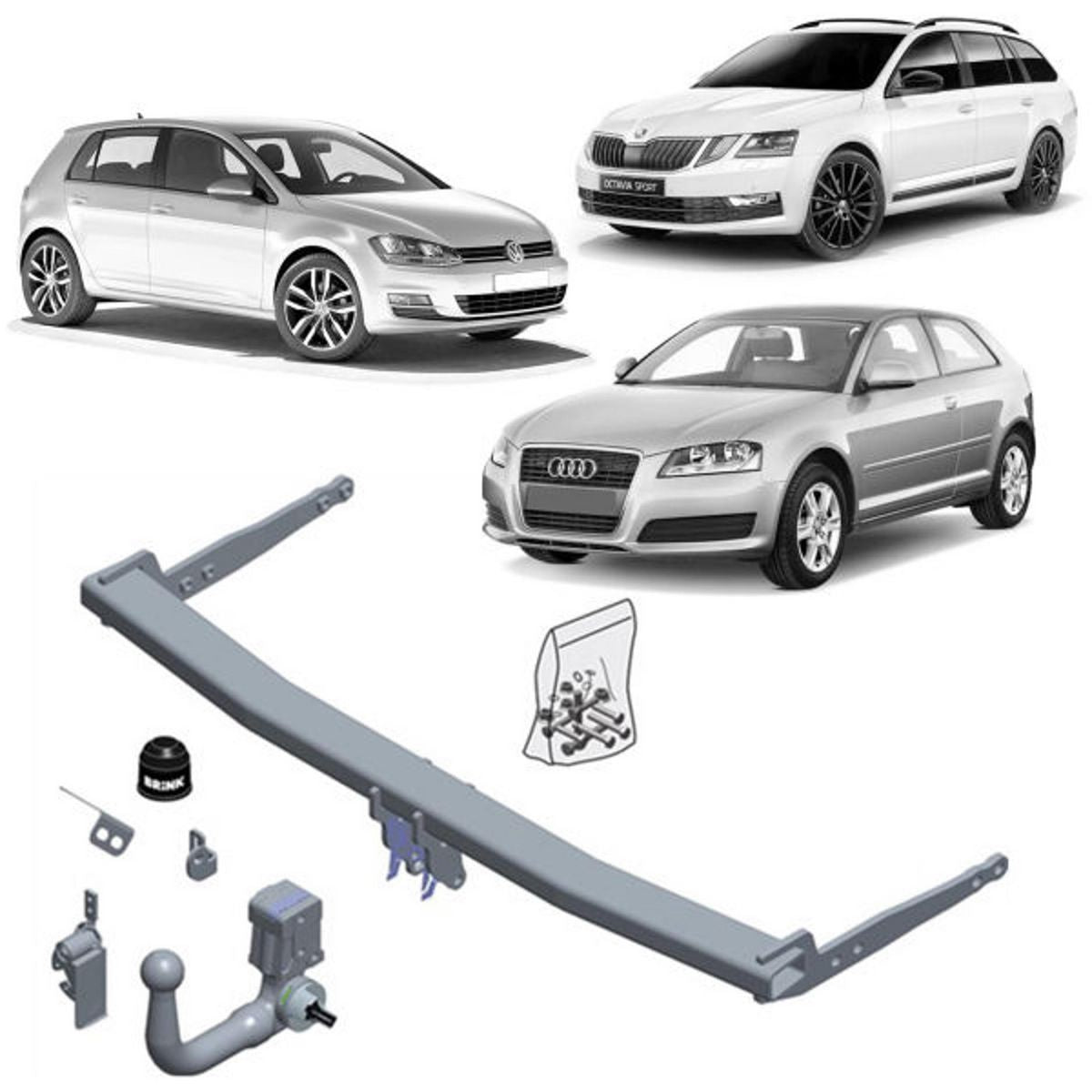 TAG BRINK Euro Vertical Detachable Tongue Towbar BR-606500