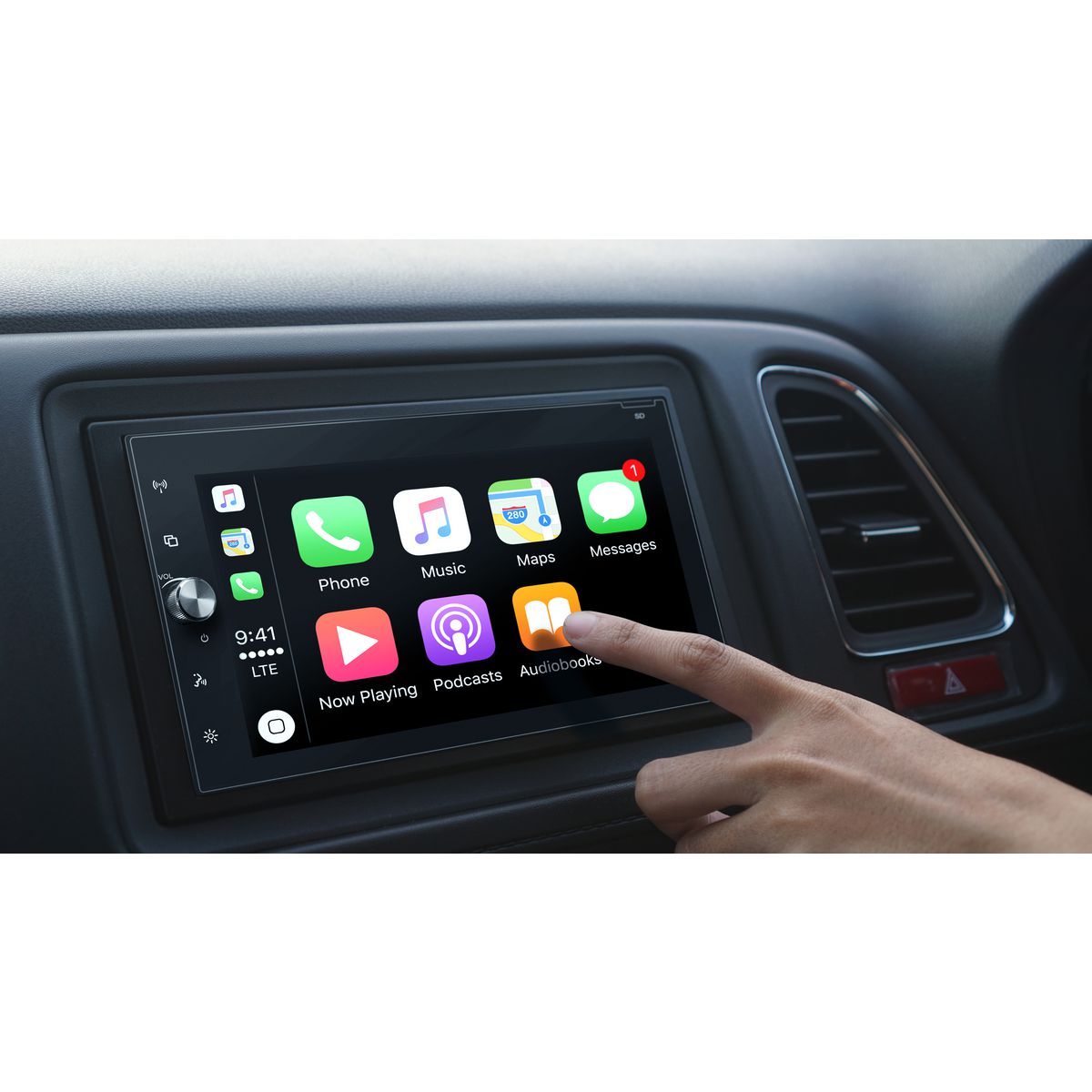 Axis 6.8" Carplay Bluetooth USB Mechless Touchscreen Headunit w/ HD Camera