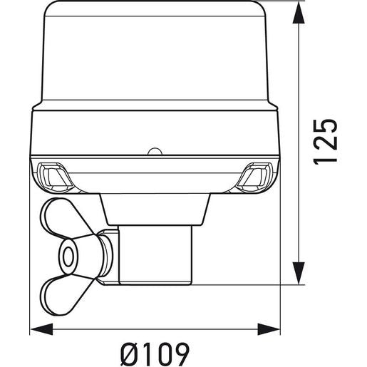 HELLA - K-Led Nano Led Flashing Beacon Sae Class 1 Flexible Pipe Socket Mounting 2XD066146011