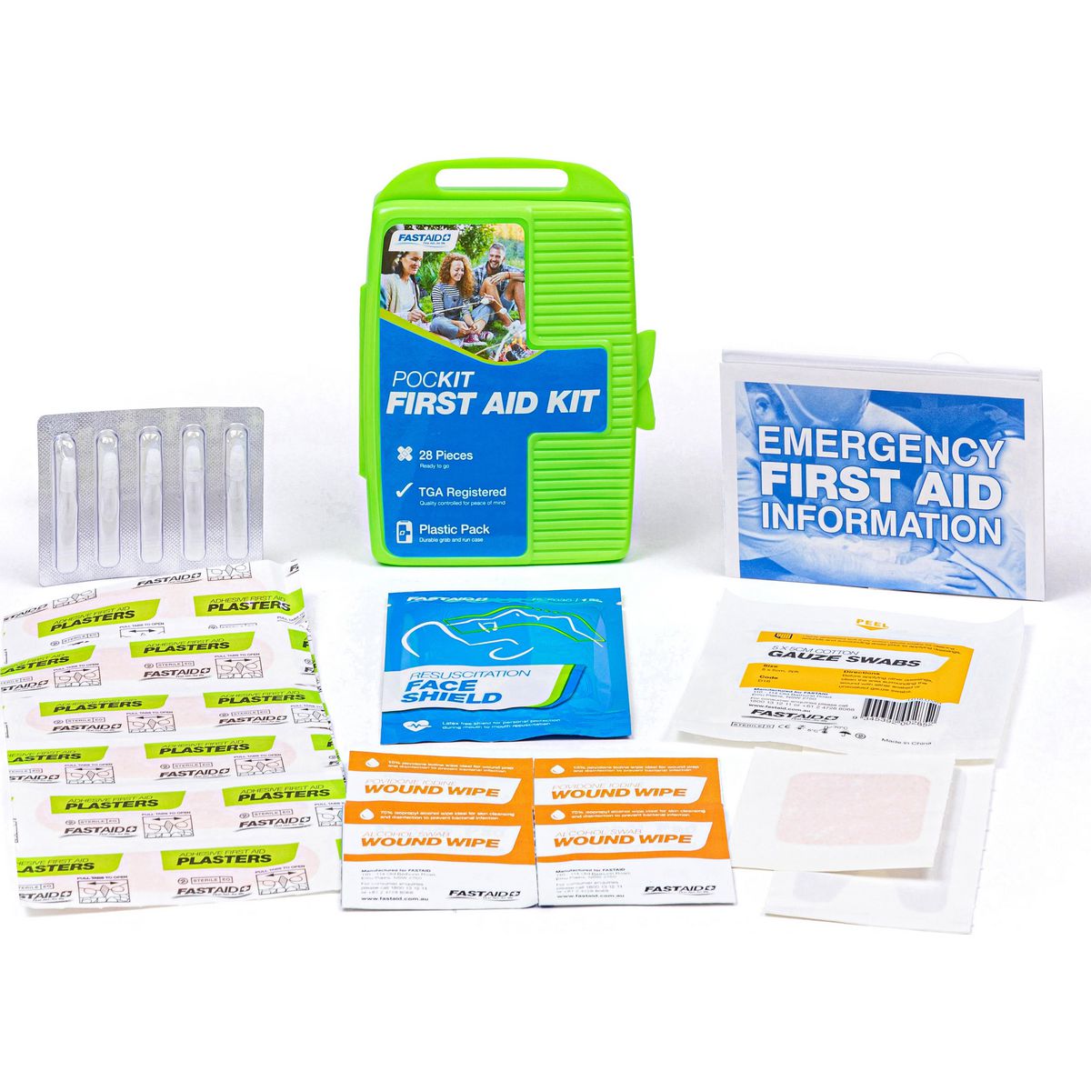 FastAid PocKit First Aid Kit Plastic Case FANCH20