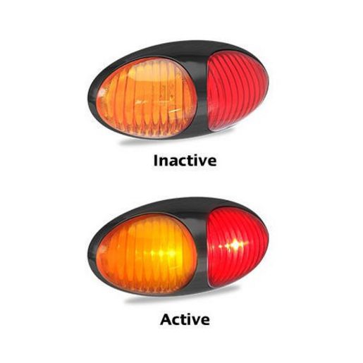 LED Autolamps Side Marker Light LED Red/Amber 12/24V 37ARM