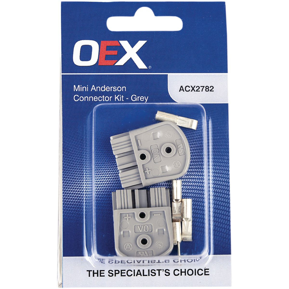 OEX Mini Anderson SBS Connector Kit 35A Grey (2 Housings & 4 Contacts) ACX2782