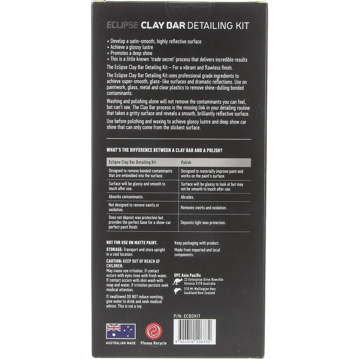 Eclipse Clay Bar Detailing Kit ECBDKIT