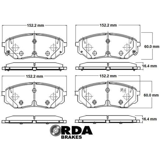 RDA Extreme Heavy Duty Brake Pad Set RDX2468SM