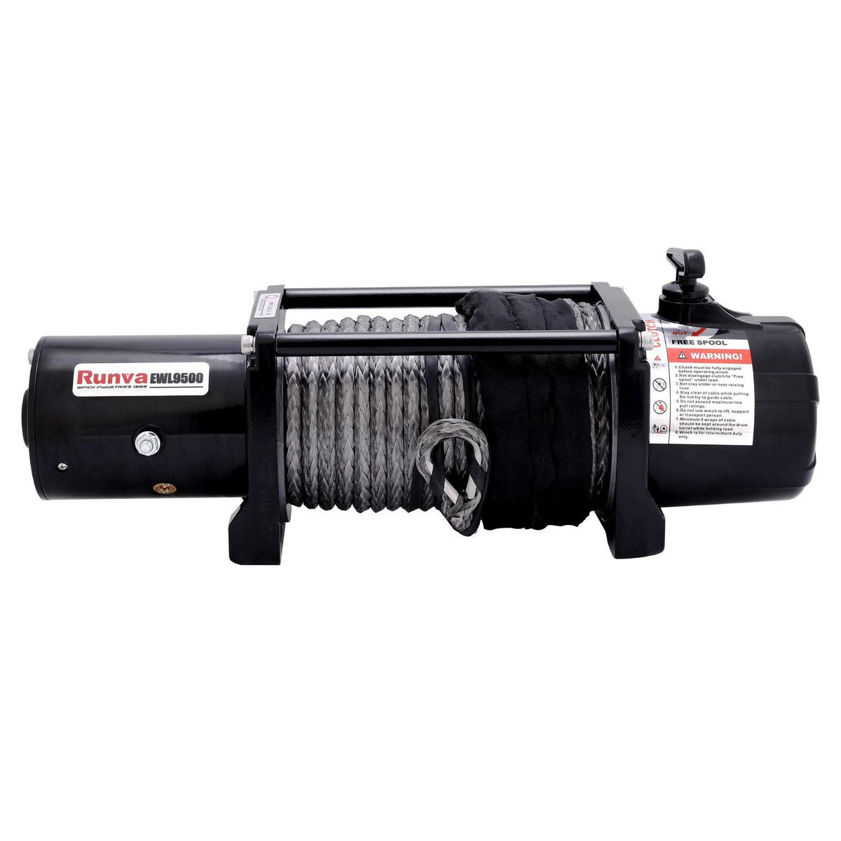 Runva EWL9500 4x4 Winch 12V 9500lb W/Synthetic Rope EWL950012VD