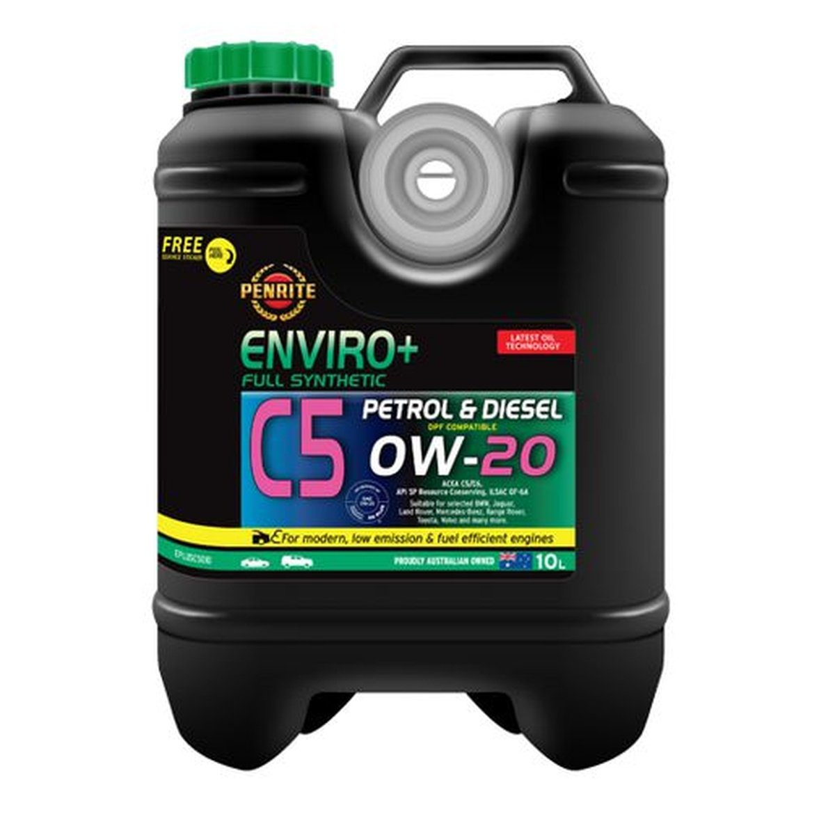 Penrite Enviro+ C5 0W-20 Engine Oil 10L