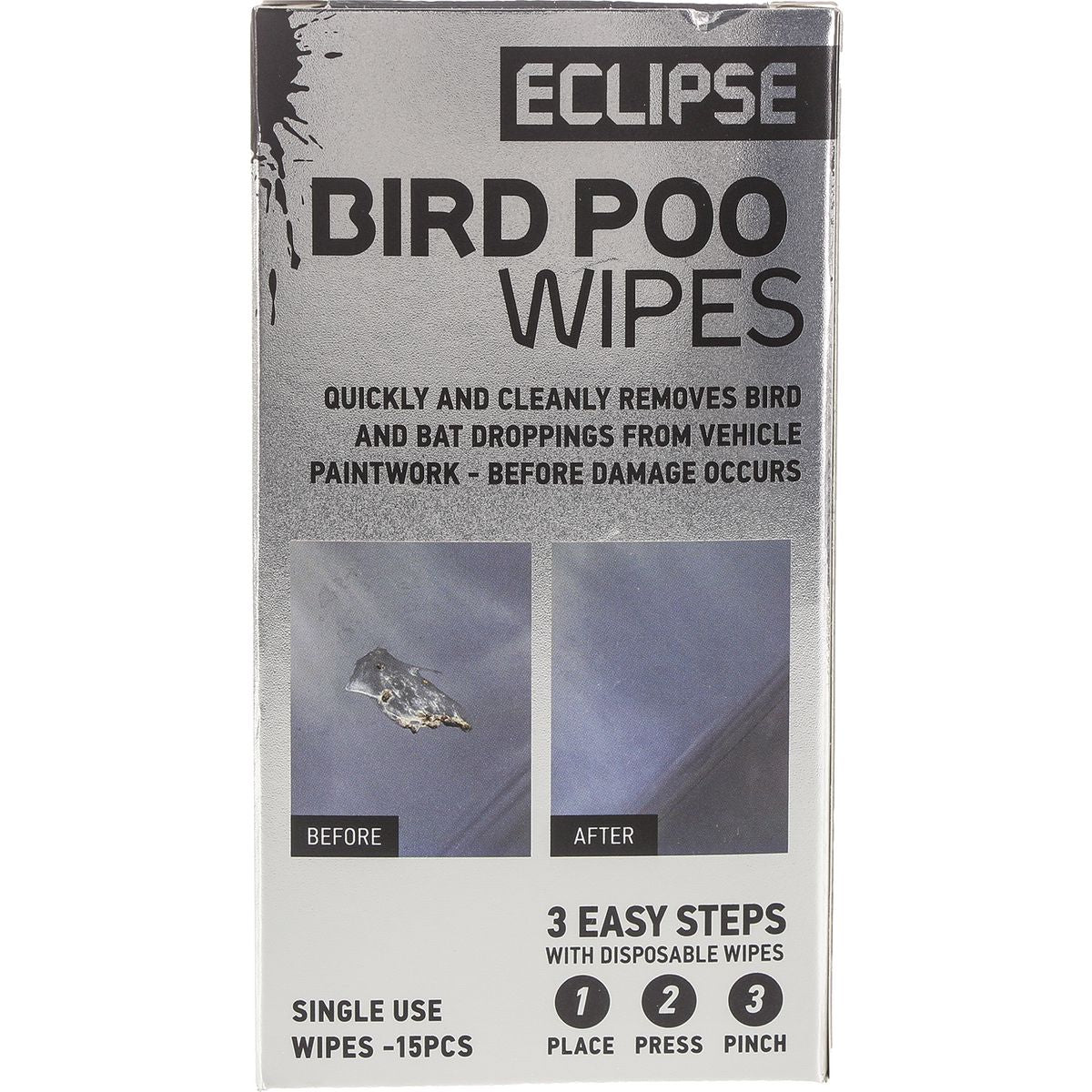 Eclipse Bird Poo Wipes 15 Pack EBPW15