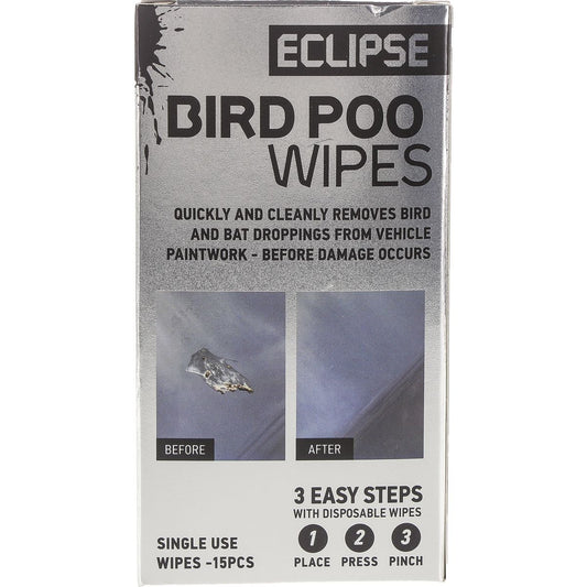 Eclipse Bird Poo Wipes 15 Pack EBPW15
