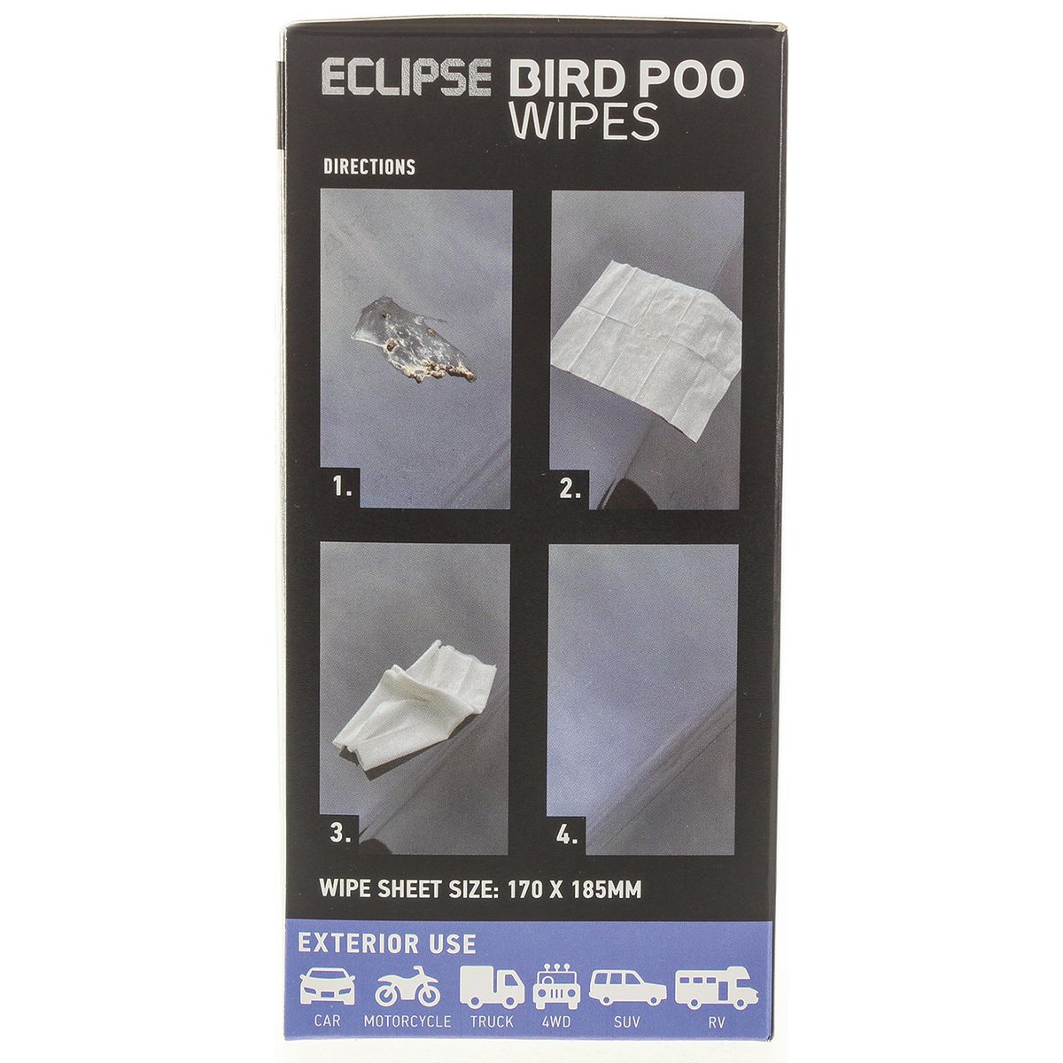 Eclipse Bird Poo Wipes 15 Pack EBPW15