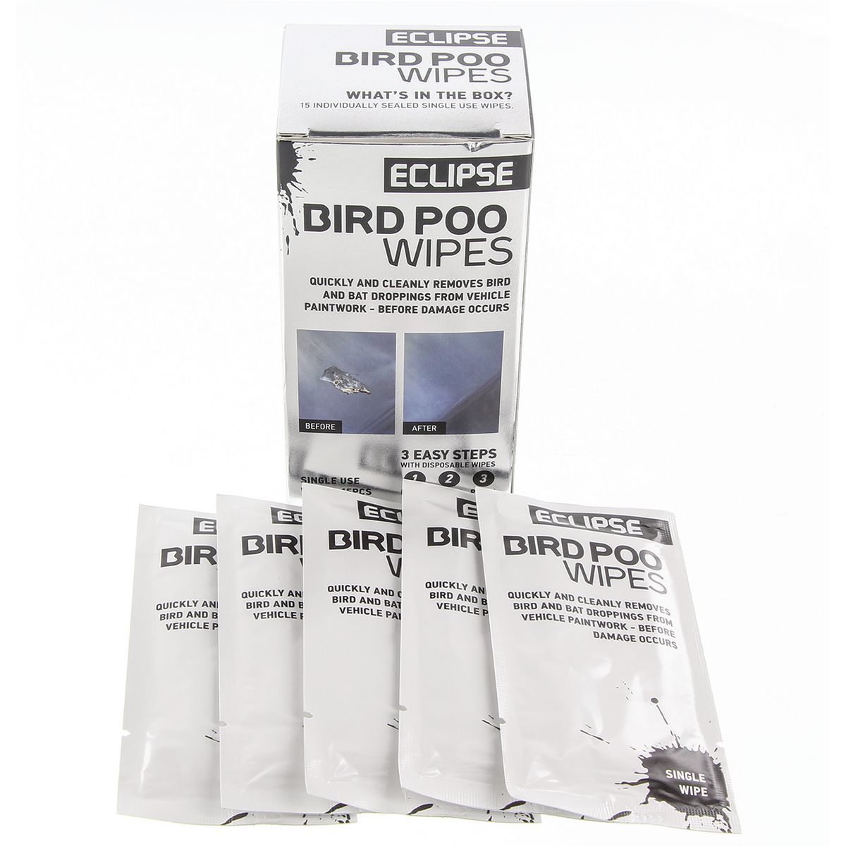Eclipse Bird Poo Wipes 15 Pack EBPW15