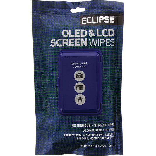 Eclipse OLED & Lcd Screen Wipes 25 Pack ESW25