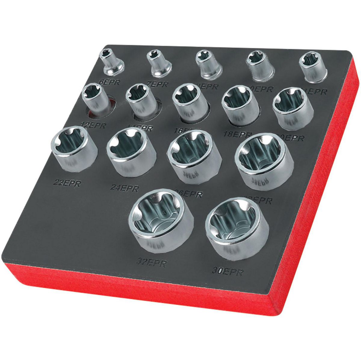 Endeavour 16 Piece 1/4, 3/8 & 1/2 inch Female Torx Plus Socket Set ET0066