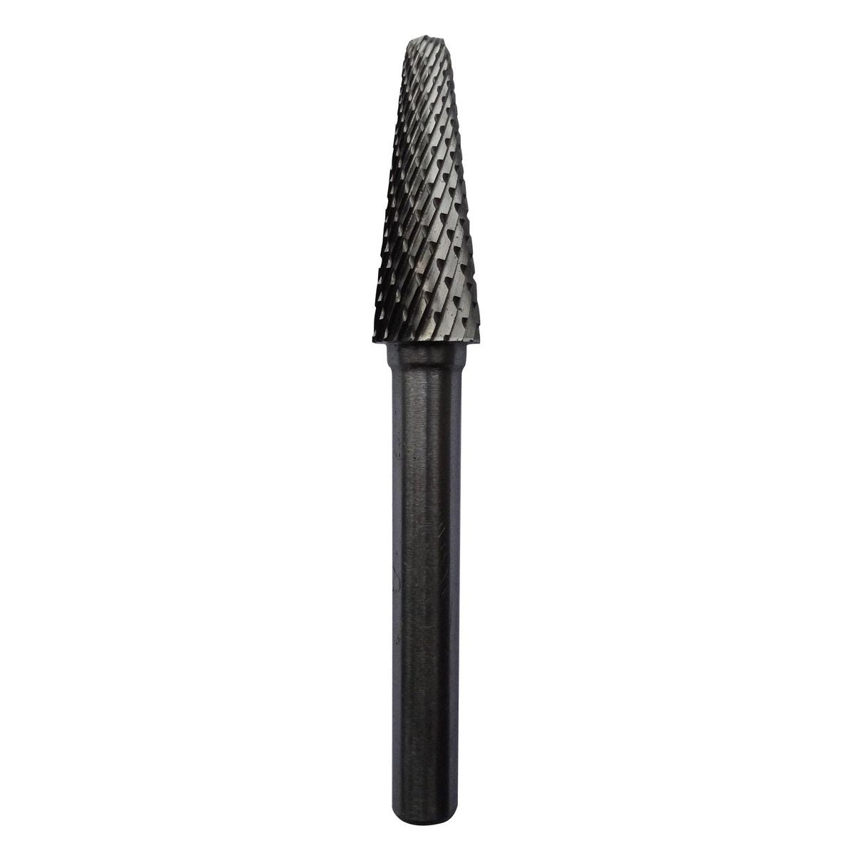 Josco 10mm x 27mm D-Cut Carbide Burr Ball Nosed Cone 14 Deg. inc. Angle JB1501