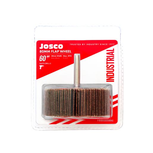 Josco 80mm x 30mm Flap Wheel 60 Grit FW8030060C