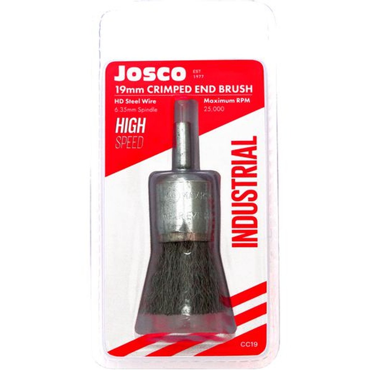 Josco 19mm High Speed Crimped Cup Brush CC19
