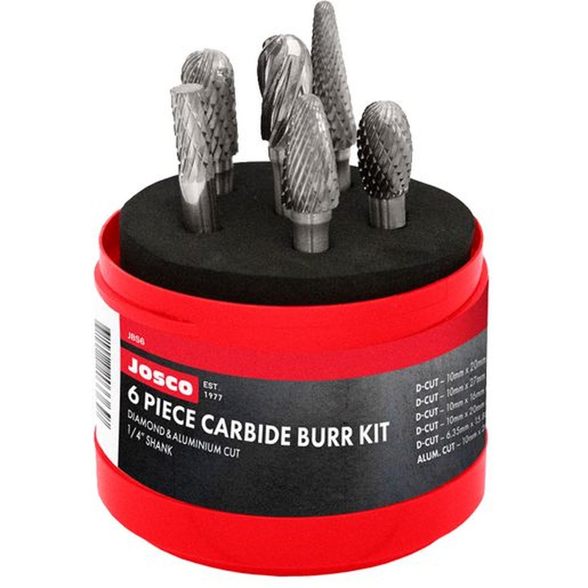 Josco Carbide Burr Kit 6 Piece JBS6