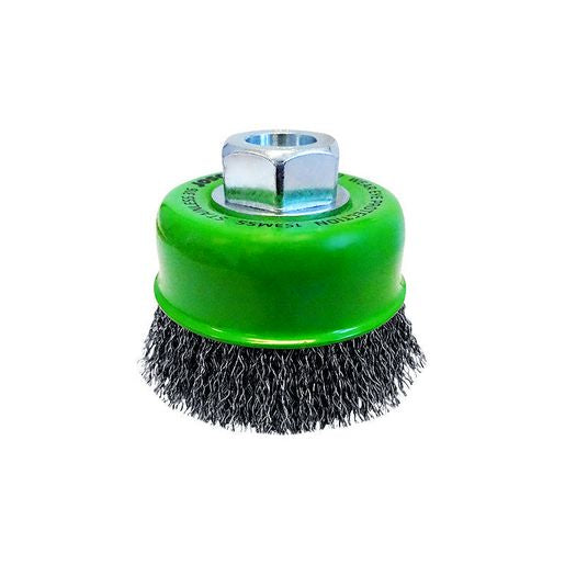 Josco 75mm Multi-Thread Stainless Steel Crimped Cup Brush 153MSS