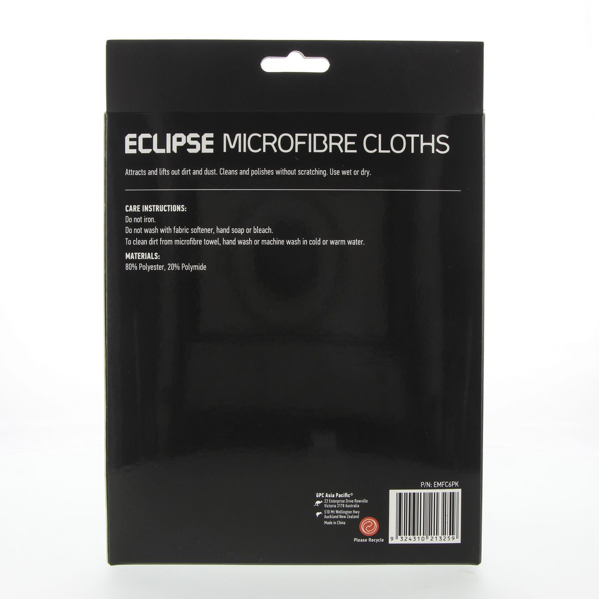 Eclipse Microfibre Cloths 40 X 30cm 6 Pack EMFC6PK