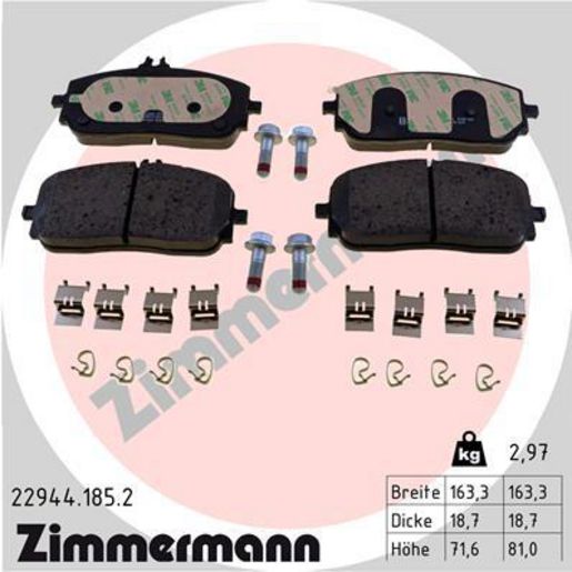 Zimmermann Brake Pad Front Set 22944.185.2